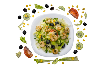 Sałatka z krewetkami - Iberia Restauracja Gruzińska - ul. Długa 35 Bydgoszcz - tel. 797 871 479